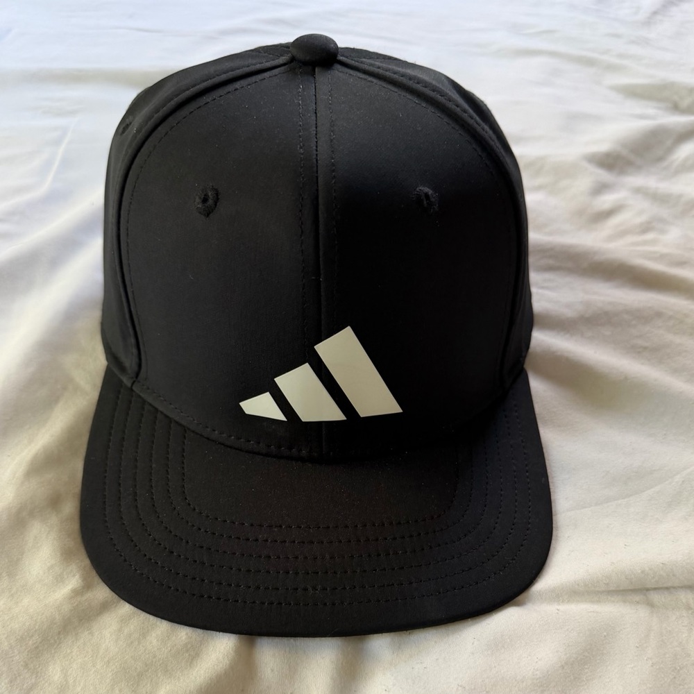 Adidas Golf Black Snapback Hat with White Logo